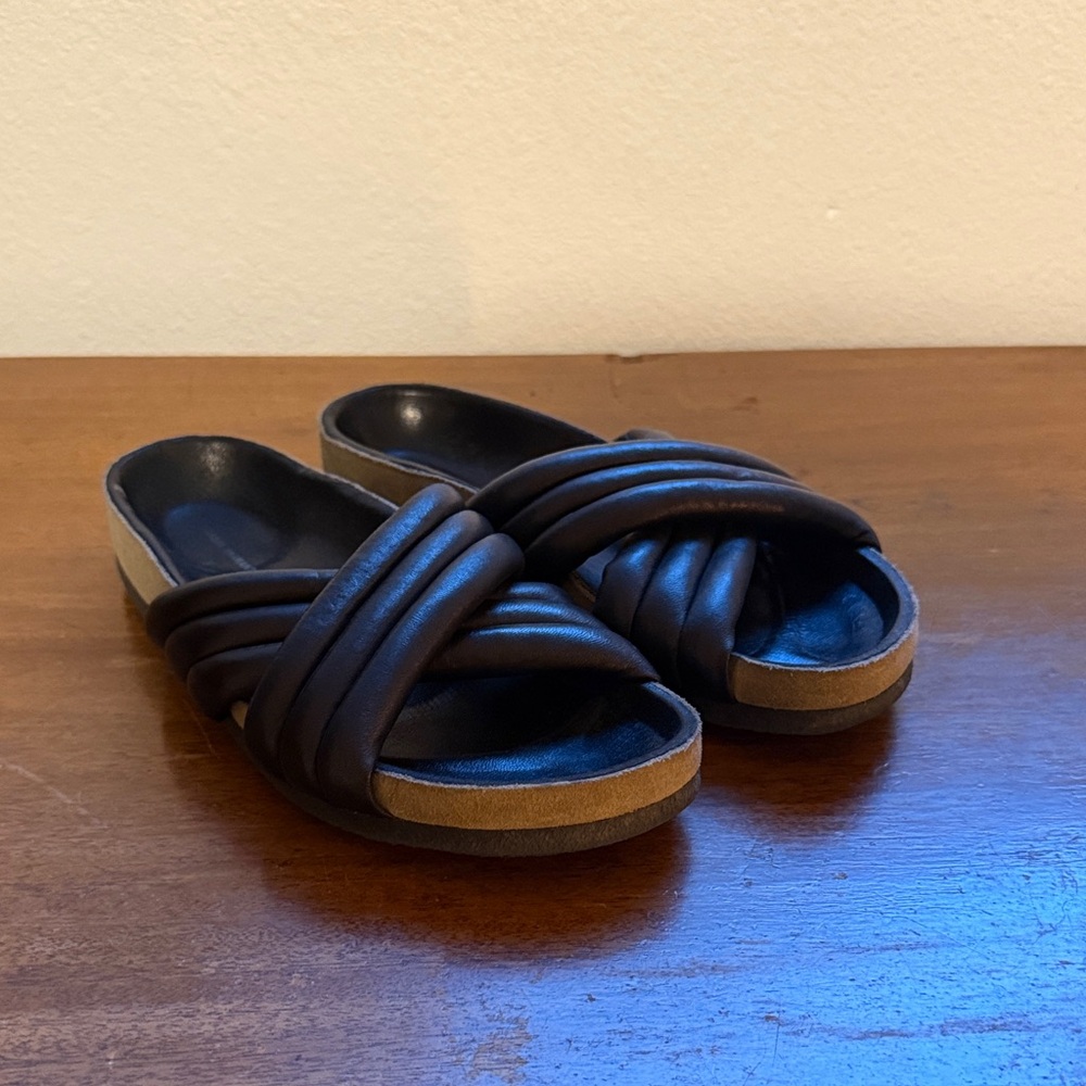 ISABEL MARANT ETOILE SZ  36 BLACK HOLDEN SANDALS SLIDES